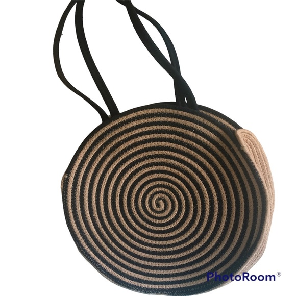 Universal Thread Bags Circle Tote Large Natural Rope Handbag Nwt